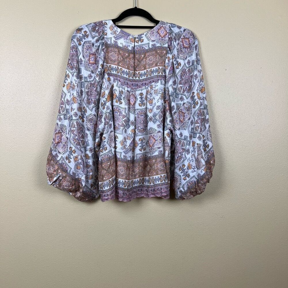Anthropologie Top Blouse Floral 100% Silk - Picture 3 of 7